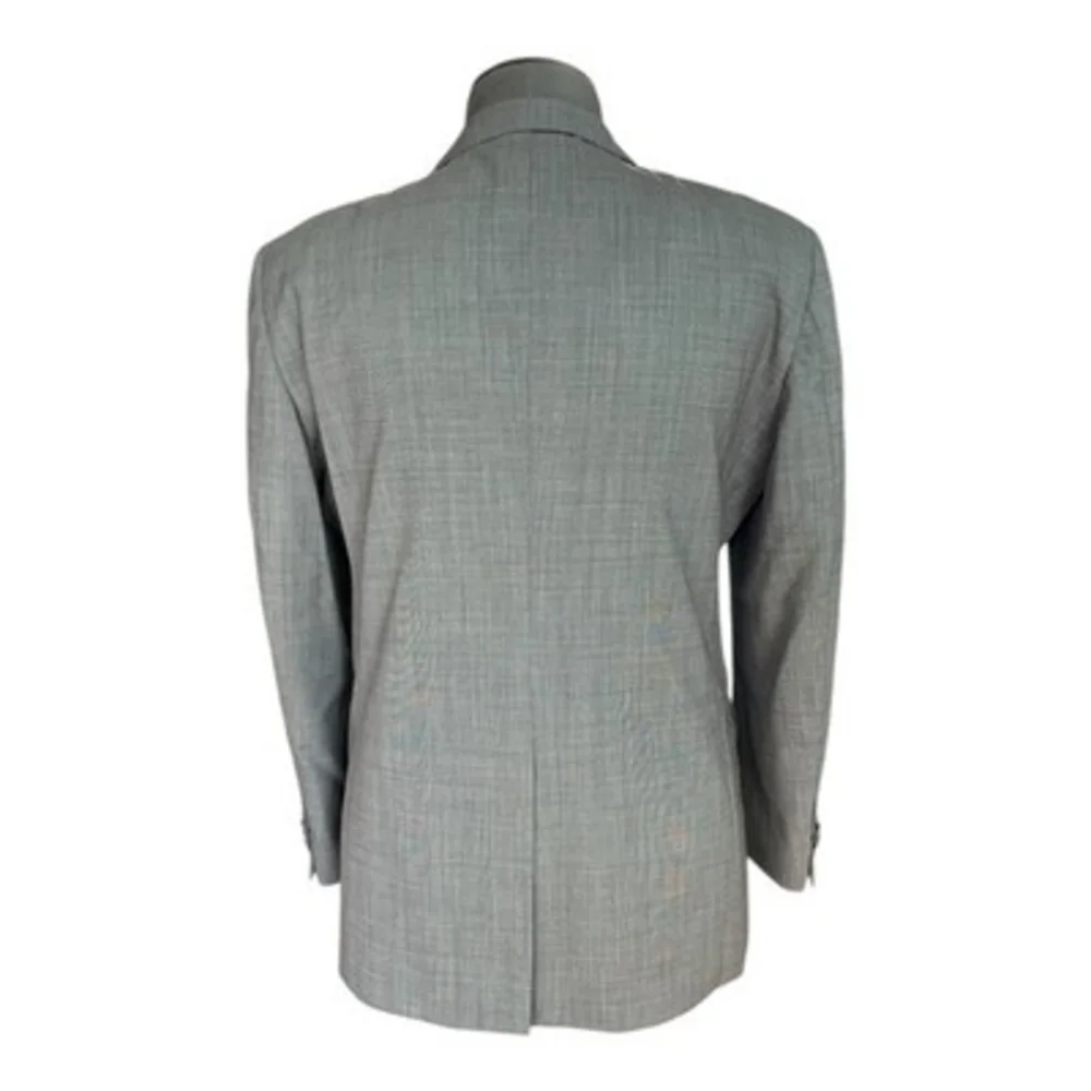 John Williams Men's Classic Fit Suit Jacket & Pants Set L Grey Wool Blend EXC